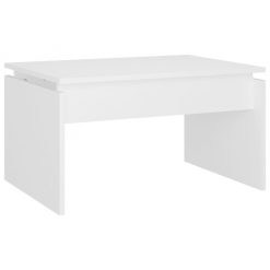 Klubska mizica bela 68x50x38 cm iverna plošča