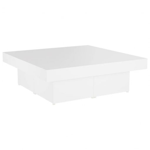 Klubska mizica bela 90x90x28 cm iverna plošča