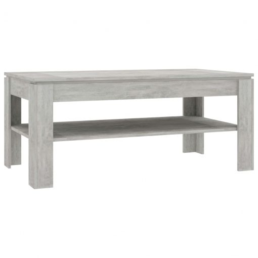 Klubska mizica betonsko siva 110x60x47 cm iverna plošča