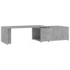 Klubska mizica betonsko siva 150x50x35 cm iverna plošča