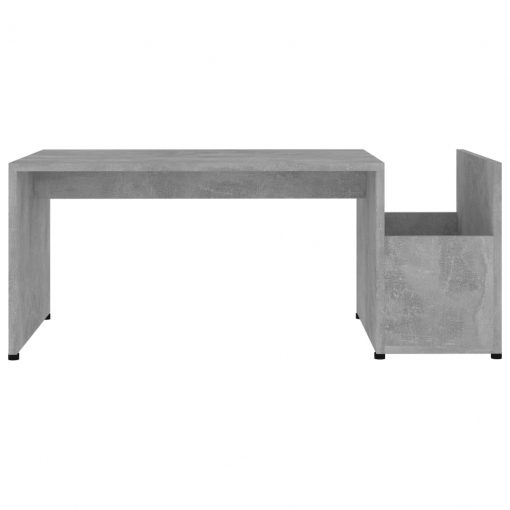 Klubska mizica betonsko siva 90x45x35 cm iverna plošča