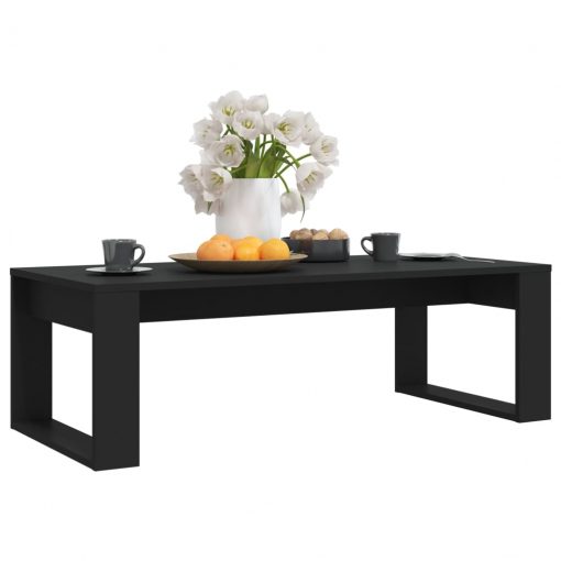 Klubska mizica črna 110x50x35 cm iverna plošča
