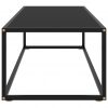 Klubska mizica črna s črnim steklom 120x50x35 cm