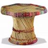 Klubska mizica iz bambusa s Chindi detajli večbarvna