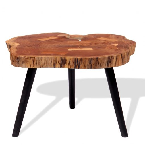 Klubska mizica iz debla akacijev les (55-60)x40 cm