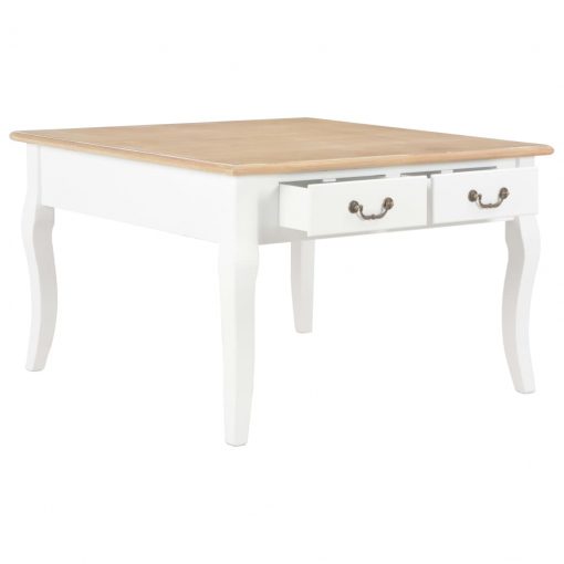 Klubska mizica iz lesa 80x80x50 cm bela