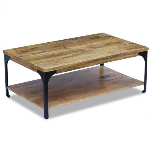 Klubska mizica iz mangovega lesa 100x60x38 cm