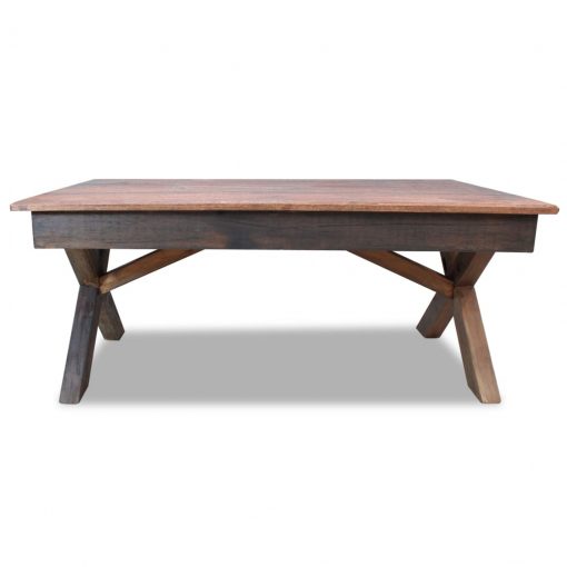 Klubska mizica iz masivnega predelanega lesa 110x60x45 cm
