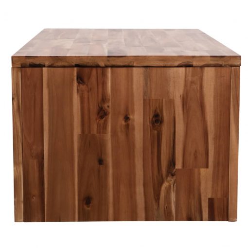 Klubska mizica iz trdnega akacijevega lesa 90x50x37