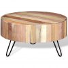Klubska mizica iz trdnega predelanega lesa