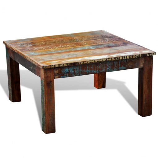 Klubska mizica kvadratna iz predelanega lesa