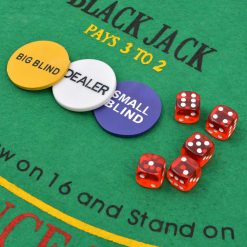 Kombiniran Poker/Blackjack Set s 600 Laserskimi Žetoni Aluminij