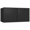 Komplet TV omaric 10-delni črna iverna plošča