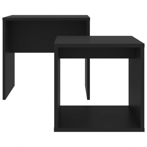 Komplet klubskih mizic črn 48x30x45 cm iverna plošča