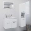 Komplet kopalniškega pohištva bele barve iverna plošča