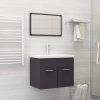 Komplet kopalniškega pohištva sive barve iverna plošča