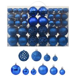 Komplet novoletnih bučk 100 kosov modre barve