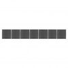 Komplet ograjnih panelov WPC 1218x186 cm črn