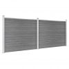 Komplet ograjnih panelov WPC 353x146 cm siv