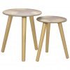Komplet stranskih mizic 2 kosa zlate 40x45 cm/30x40 cm MDF