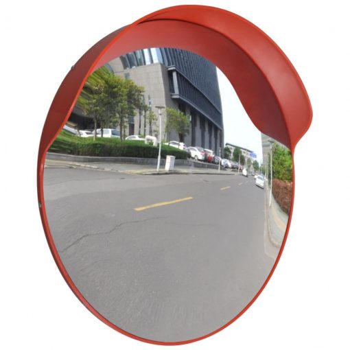 Konveksno prometno ogledalo iz PC plastike oranžno 60 cm zunanje