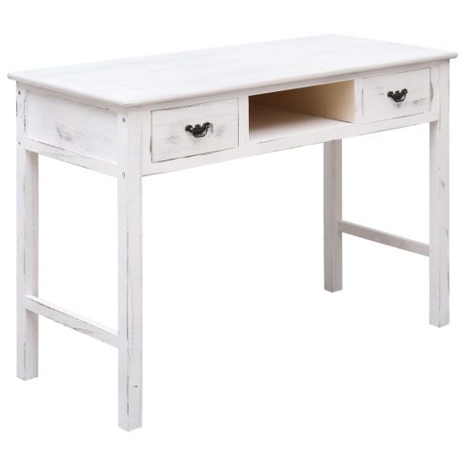Konzolna mizica antično bela 110x45x76 cm les