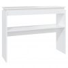 Konzolna mizica bela 102x30x80 cm iverna plošča
