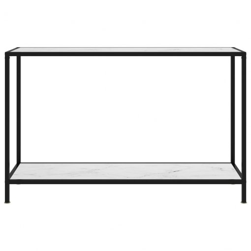Konzolna mizica bela 120x35x75 cm kaljeno steklo