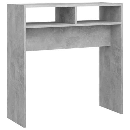 Konzolna mizica betonsko siva 78x30x80 cm iverna plošča