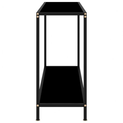 Konzolna mizica črna 100x35x75 cm kaljeno steklo
