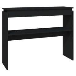Konzolna mizica črna 102x30x80 cm iverna plošča