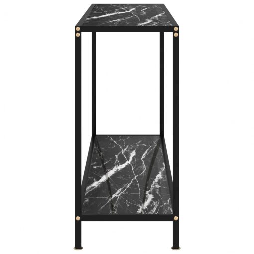 Konzolna mizica črna 120x35x75 cm kaljeno steklo