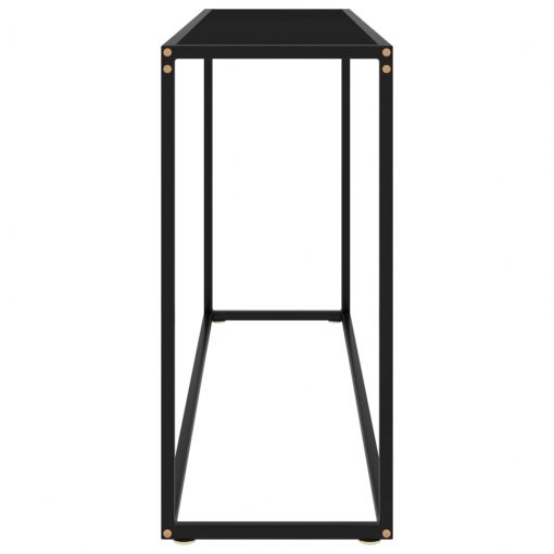 Konzolna mizica črna 120x35x75 cm kaljeno steklo