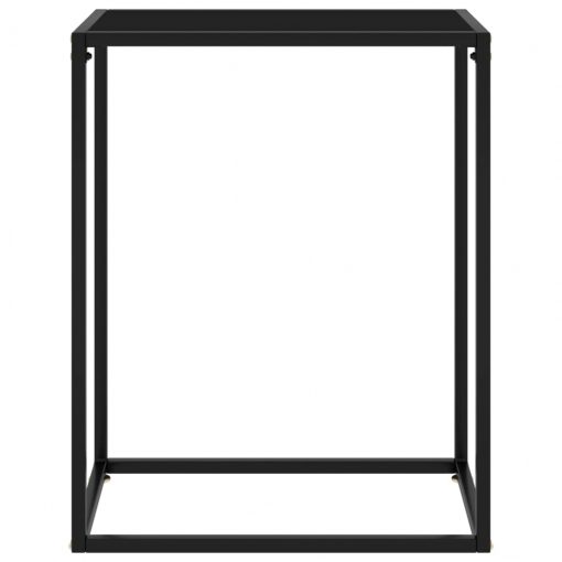 Konzolna mizica črna 60x35x75 cm kaljeno steklo