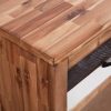 Konzolna mizica iz trdnega akacijevega lesa 86x30x75 cm