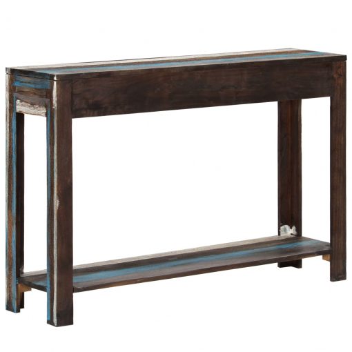 Konzolna mizica iz trdnega lesa starinskega stila 118x30x80 cm