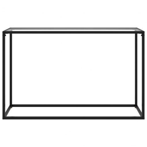 Konzolna mizica prozorna 120x35x75 cm kaljeno steklo