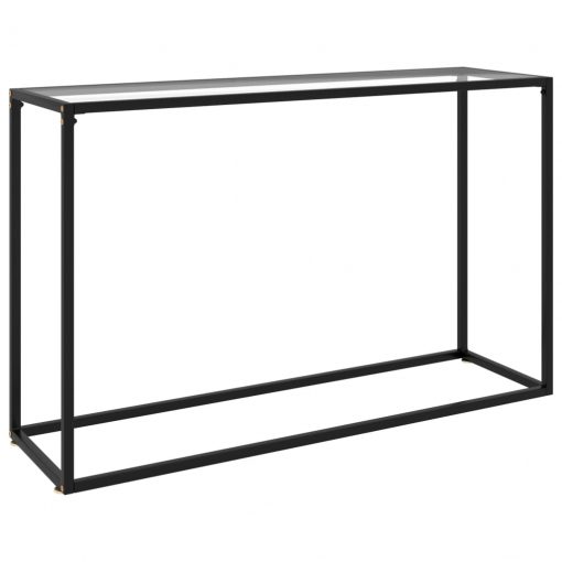 Konzolna mizica prozorna 120x35x75 cm kaljeno steklo