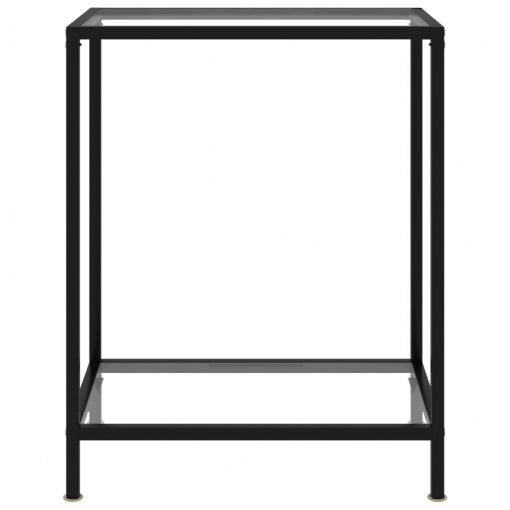 Konzolna mizica prozorna 60x35x75 cm kaljeno steklo