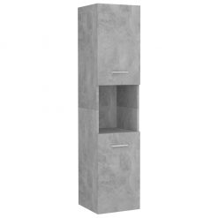 Kopalniška omarica betonsko siva 30x30x130 cm iverna plošča