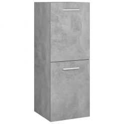 Kopalniška omarica betonsko siva 30x30x80 cm iverna plošča