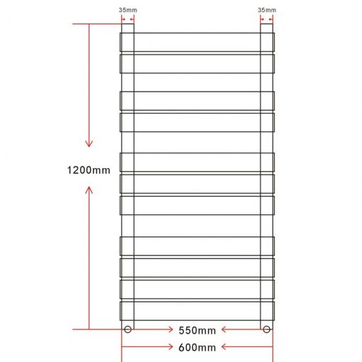 Kopalniški Cevni Radiator za Centralno Ogravanje Ravne Cevi 600x1200mm