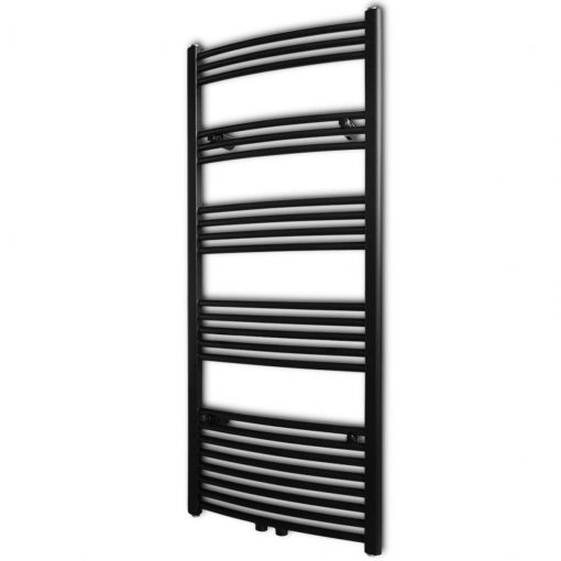 Kopalniški radiator z ukrivljenimi cevmi 600x1424 mm črn