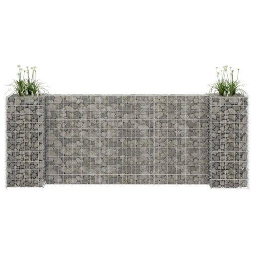 Korito za rastline gabion H-oblike jeklo 260x40x100 cm