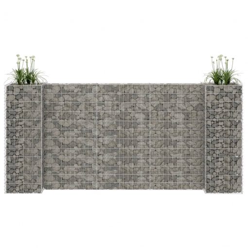 Korito za rastline gabion H-oblike jeklo 260x40x120 cm