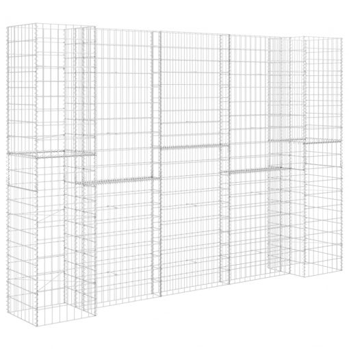 Korito za rastline gabion H-oblike jeklo 260x40x180 cm