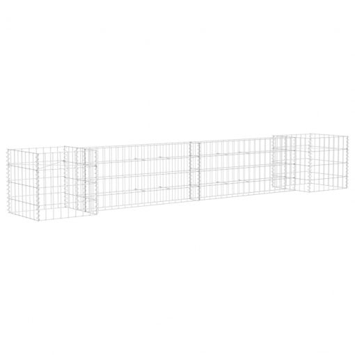 Korito za rastline gabion H-oblike jeklo 260x40x40 cm