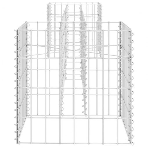 Korito za rastline gabion H-oblike jeklo 260x40x40 cm