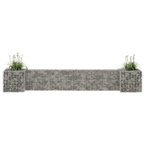 Korito za rastline gabion H-oblike jeklo 260x40x40 cm