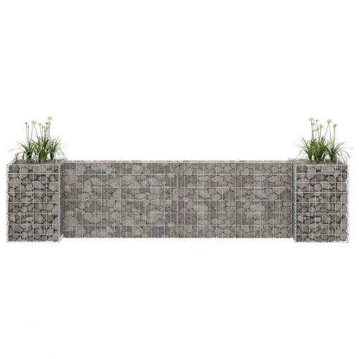 Korito za rastline gabion H-oblike jeklo 260x40x60 cm